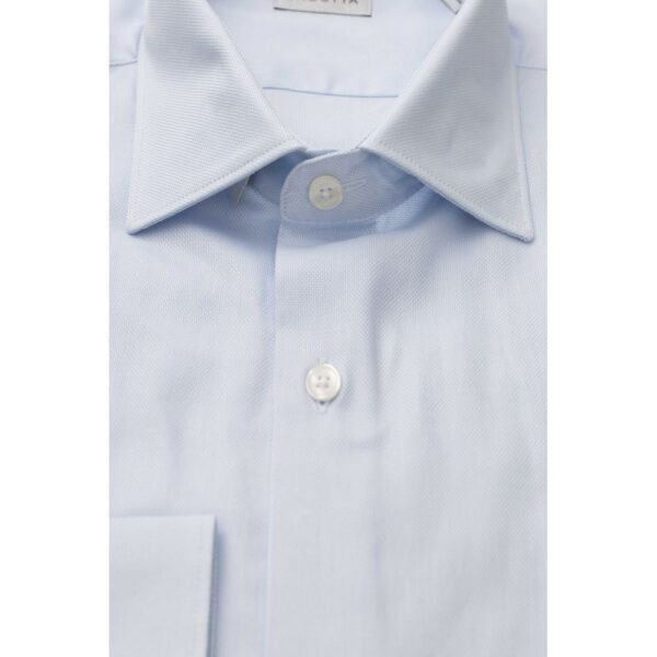 Bagutta Light Blue Cotton Men Shirt – Image 2