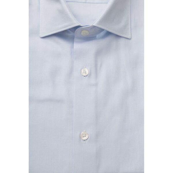 Bagutta Light Blue Cotton Men Shirt – Image 4