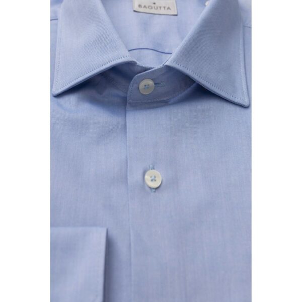 Bagutta Light Blue Cotton Men Shirt – Image 2