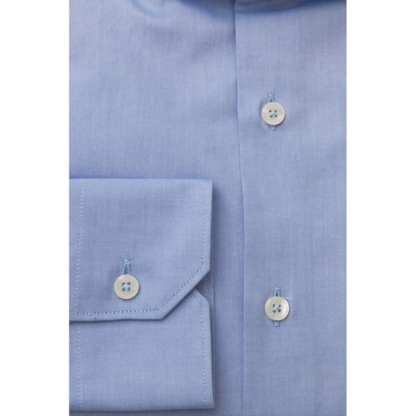 Bagutta Light Blue Cotton Men Shirt – Image 3