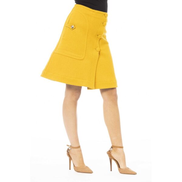 Jacob Cohen Yellow Wool Women Skirt – Image 2