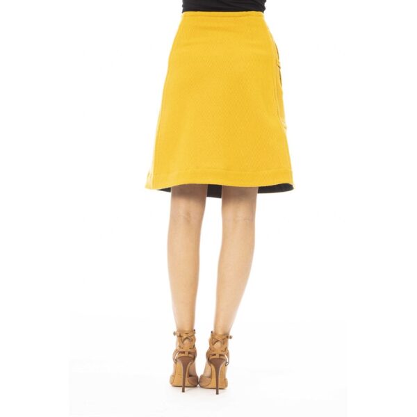 Jacob Cohen Yellow Wool Women Skirt – Image 3