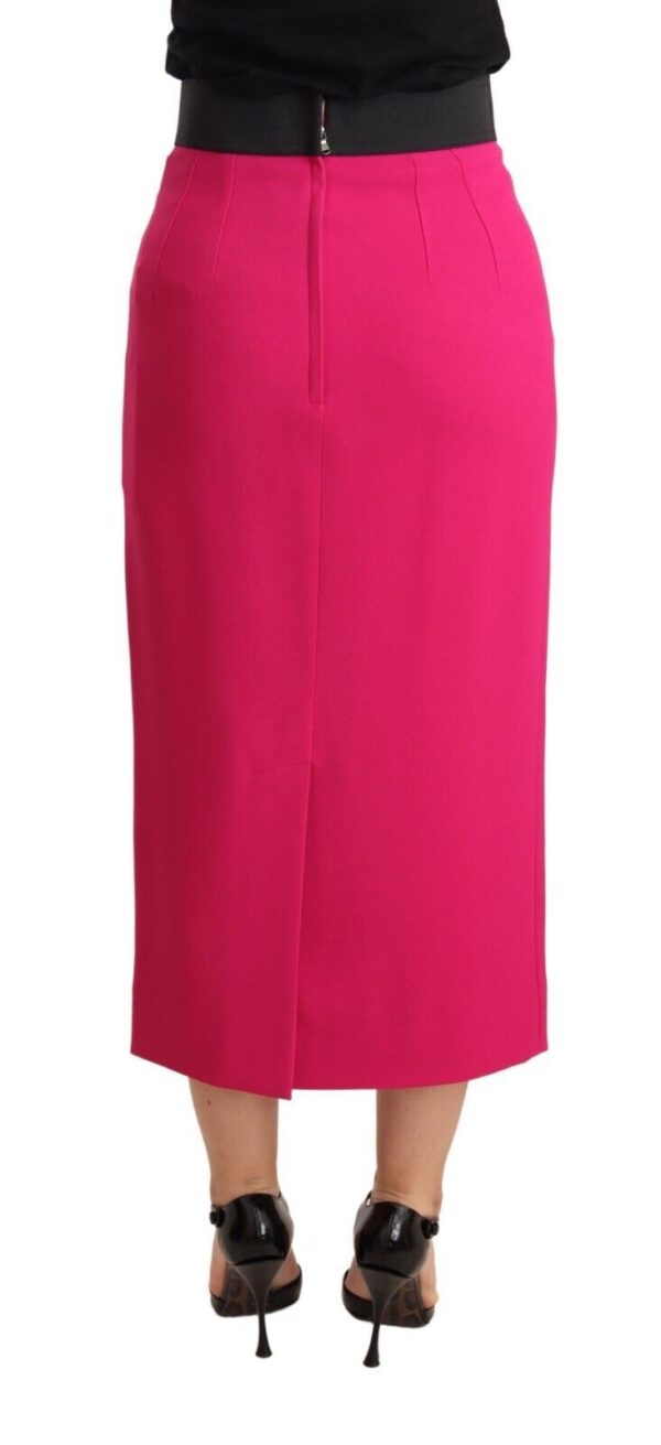 Dolce & Gabbana Elegant High-Waisted Pencil Skirt in Pink – Image 3