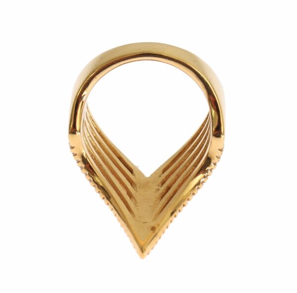 Nialaya Glamorous Gold Plated Crystal Ring – Image 3