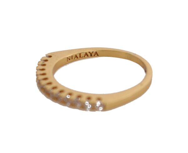 Nialaya Gleaming CZ Crystal Gold-Plated Ring – Image 2