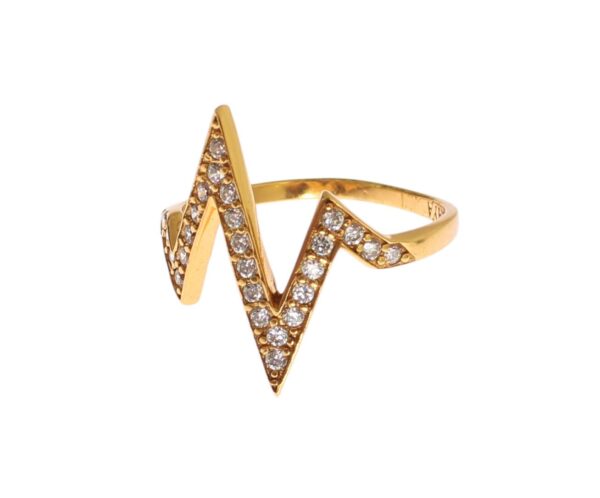 Nialaya Glamorous Gold Plated Sterling Silver Ring – Image 2