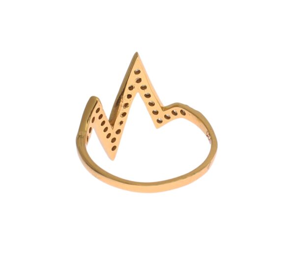 Nialaya Glamorous Gold Plated Sterling Silver Ring – Image 3