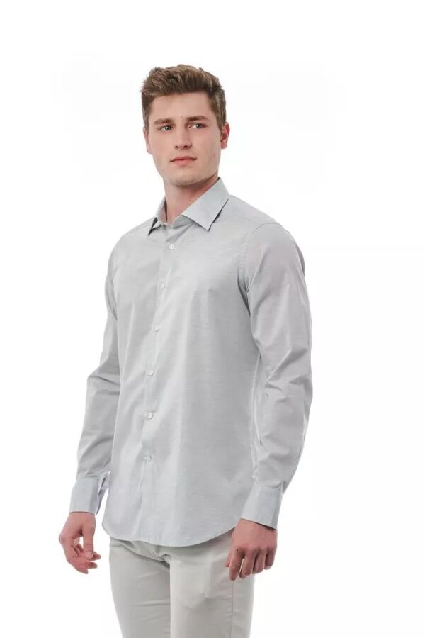 Bagutta Gray Cotton Men Shirt – Image 3