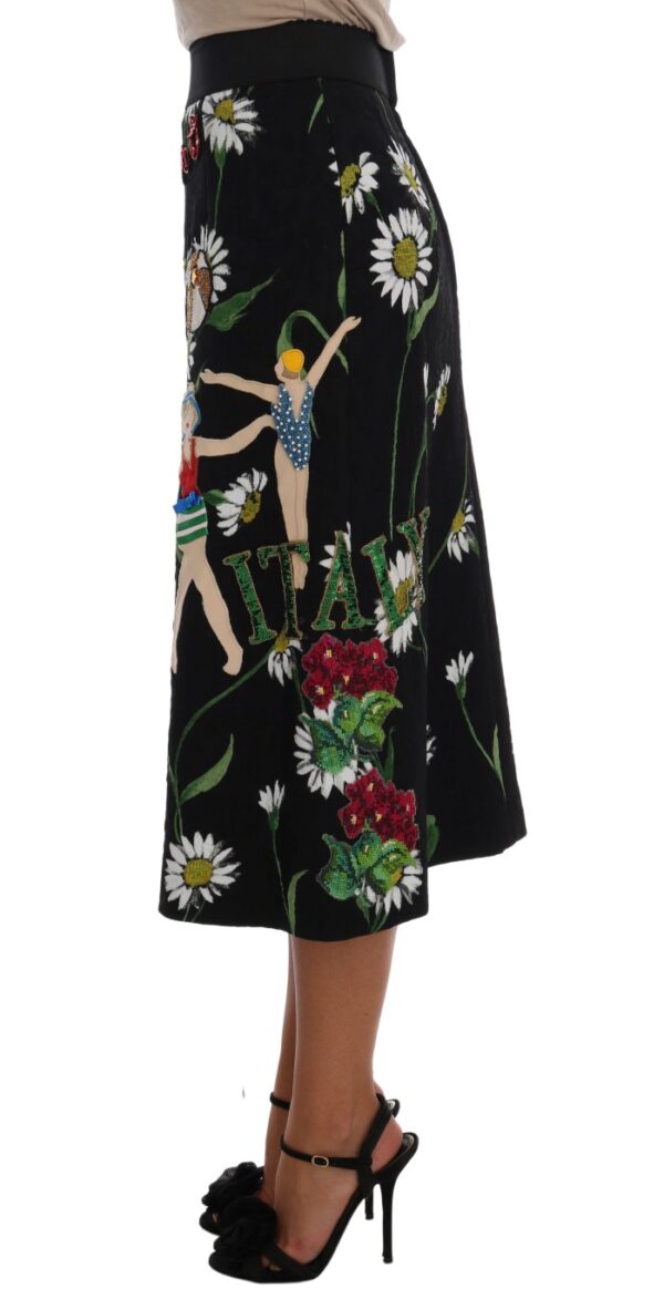 Dolce & Gabbana Embellished A-Line Mid-Calf Skirt – Image 2