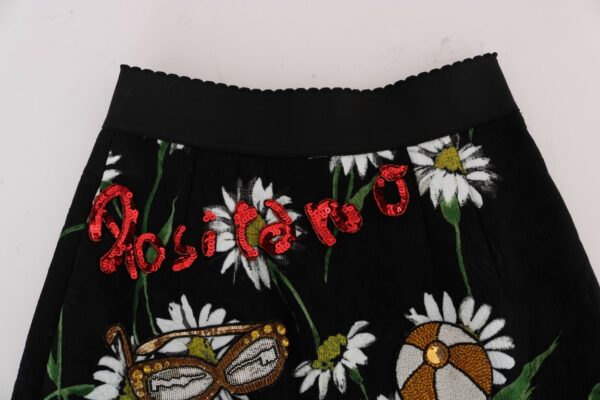 Dolce & Gabbana Embellished A-Line Mid-Calf Skirt – Image 4