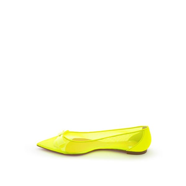 Christian Louboutin Sunshine Yellow Mesh Flat Elegance – Image 2