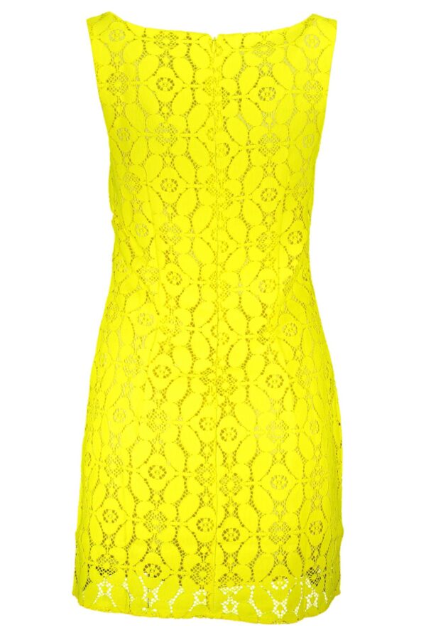 Desigual Yellow Polyester Women Sleeveless Dress – Image 2