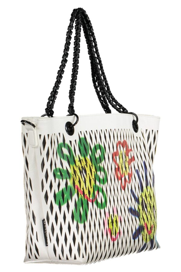 Desigual White Polyethylene Women Handbag – Image 3