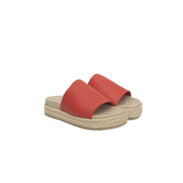 Cerruti 1881 Red Calf Leather Women Sandal – Image 3