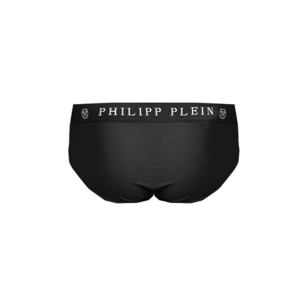 Philipp Plein Sleek Nylon Swim Briefs with Iconic Logo Detail – Image 2