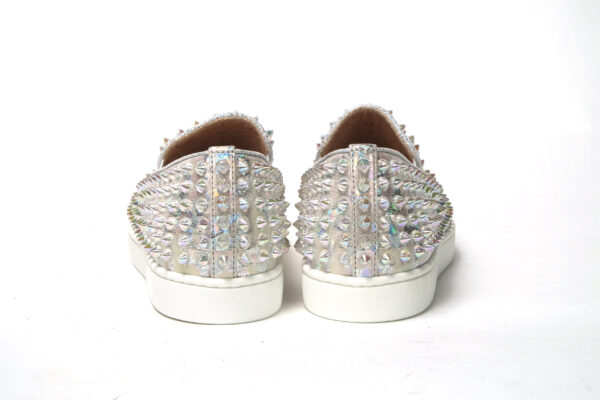 Christian Louboutin White Ab/Clear Ab Roller Boat Woman Flat Sneaker – Image 7