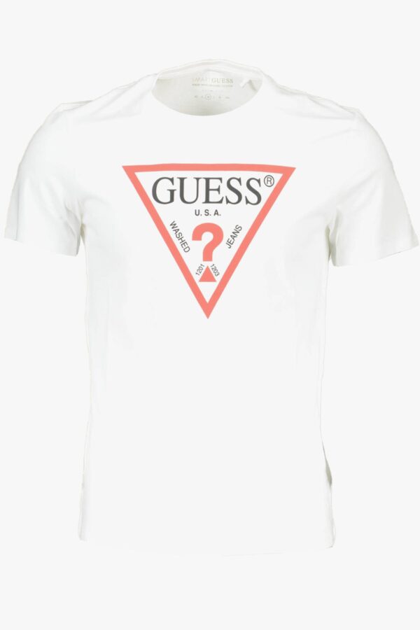 Guess Jeans White Cotton Men T-Shirt