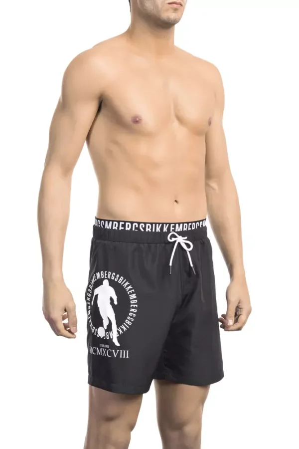 Bikkembergs Sleek Layered Swim Shorts with Logo Detail – Image 2