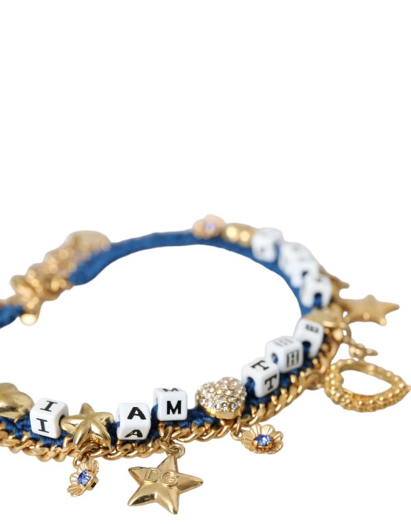 Dolce & Gabbana Gold Tone Brass Chain Iam The Star Bracelet – Image 3