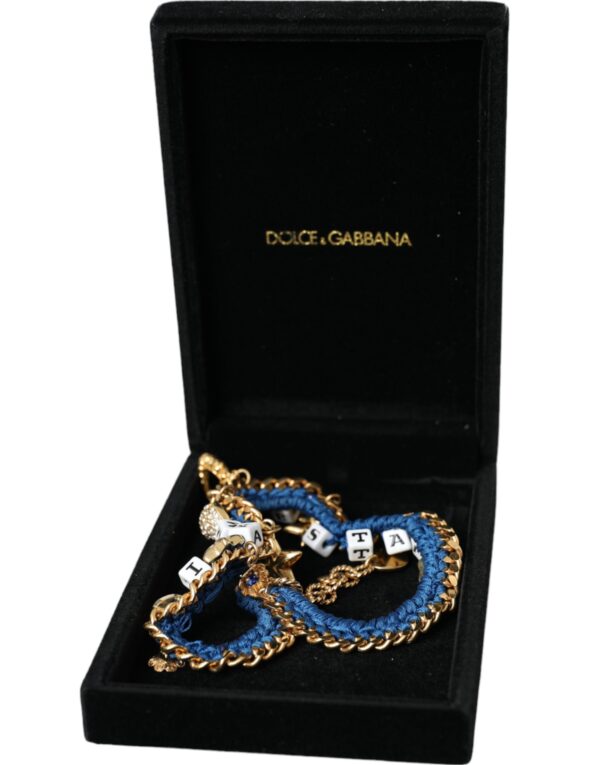 Dolce & Gabbana Gold Tone Brass Chain Iam The Star Bracelet – Image 7