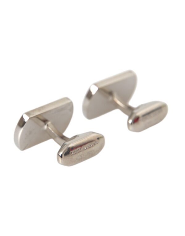 Dolce & Gabbana Silver Gold Plated Metal Brass Pin Cufflinks – Image 3