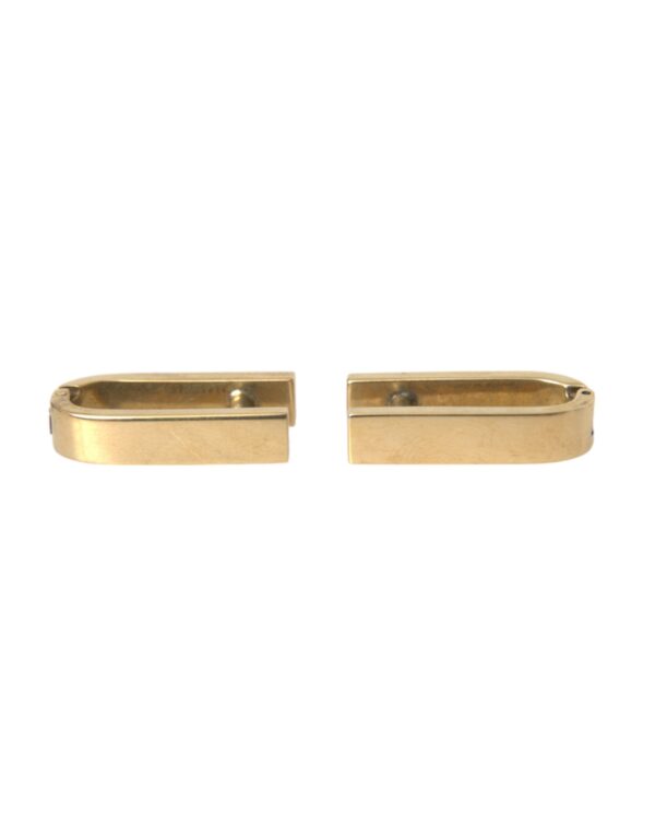 Dolce & Gabbana Gold Plated Metal Brass Pin Men Cufflinks – Image 2