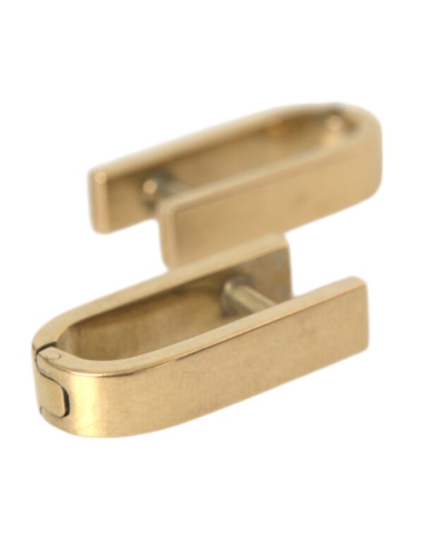 Dolce & Gabbana Gold Plated Metal Brass Pin Men Cufflinks – Image 3