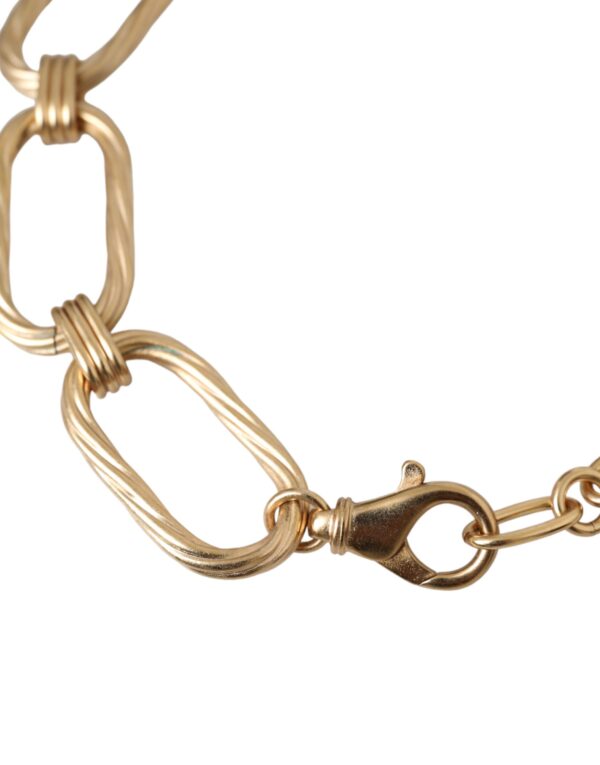 Dolce & Gabbana Gold Tone Brass Large Link Chain Jewelry Necklace – Image 3