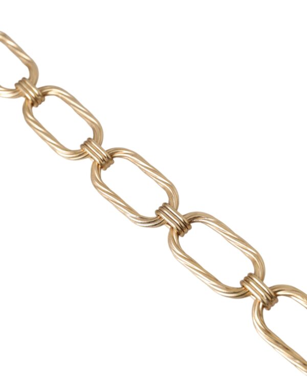 Dolce & Gabbana Gold Tone Brass Large Link Chain Jewelry Necklace – Image 4