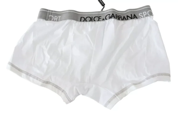 Dolce & Gabbana White Cotton Stretch Regular Boxer Underwear – Image 2