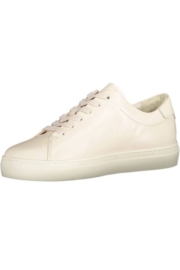 Tommy Hilfiger Beige Leather Women Sneaker – Image 3