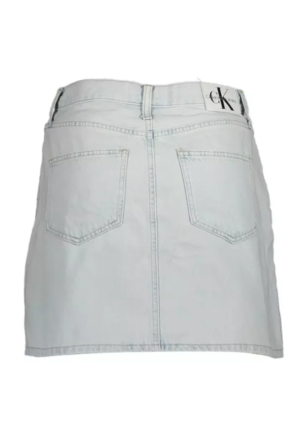 Calvin Klein Light Blue Cotton Women Skirt – Image 2