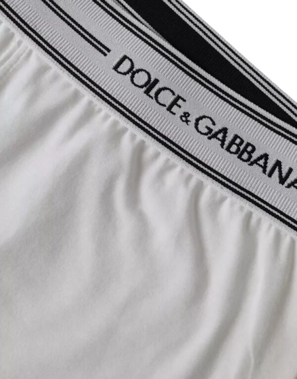 Dolce & Gabbana White Cotton Blend Regular Boxer Shorts Underwear – Image 4