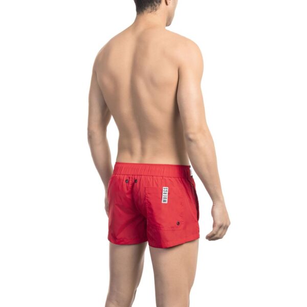 Bikkembergs Red Polyamide Men Swim Short – Image 2