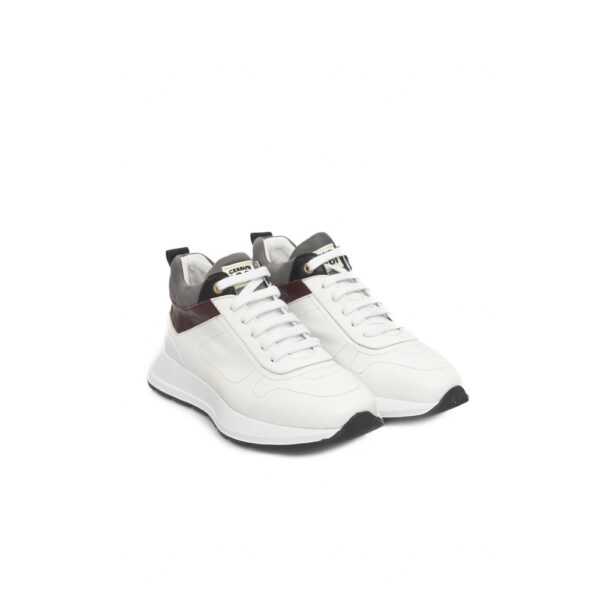 Cerruti 1881 White Leather Women Sneaker – Image 3