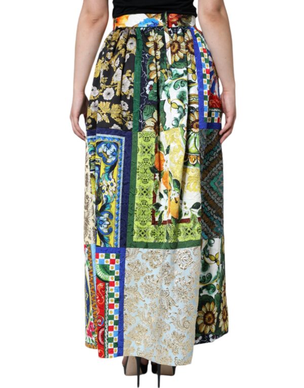 Dolce & Gabbana Multicolor Patchwork Sicily Long Maxi Skirt – Image 4