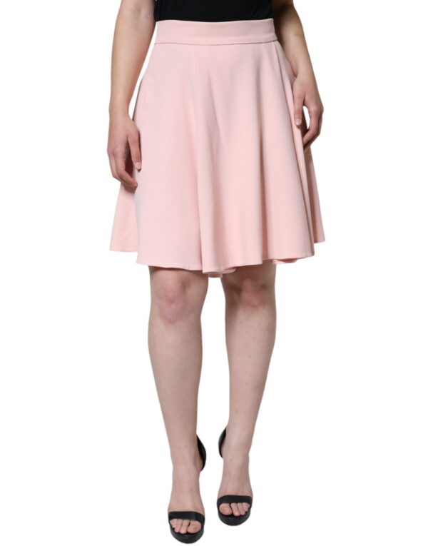 Dolce & Gabbana Pink Viscose High Waist A-line Mini Skirt – Image 2