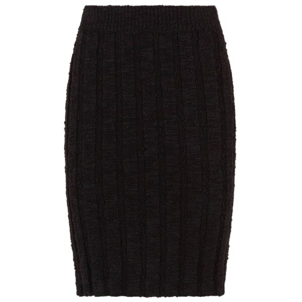 Dolce & Gabbana Black Wool Vergine Skirt