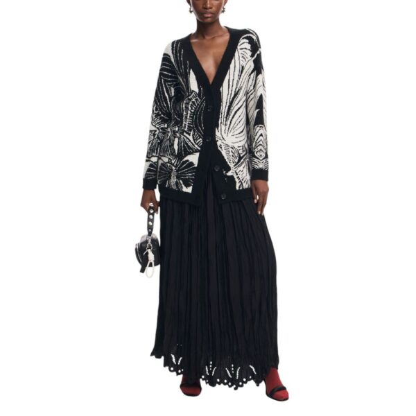 Desigual Black Acrylic Cardigan – Image 2