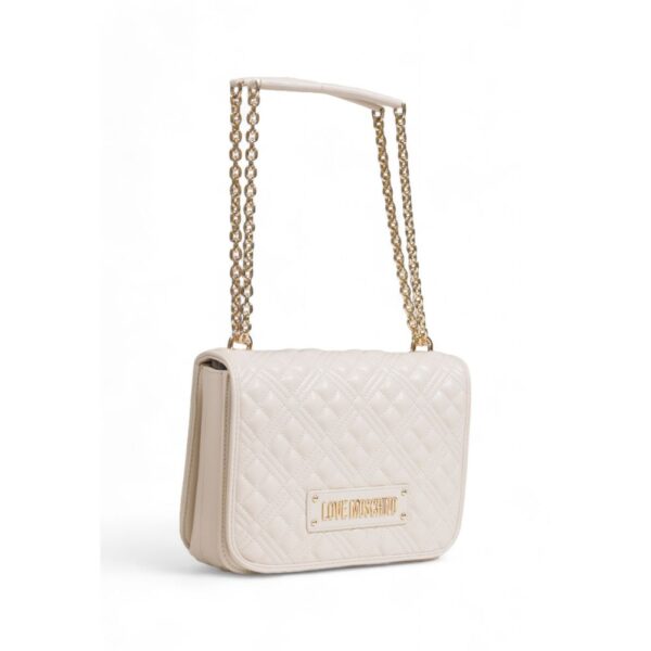 Love Moschino Beige Polyethylene Handbag – Image 4