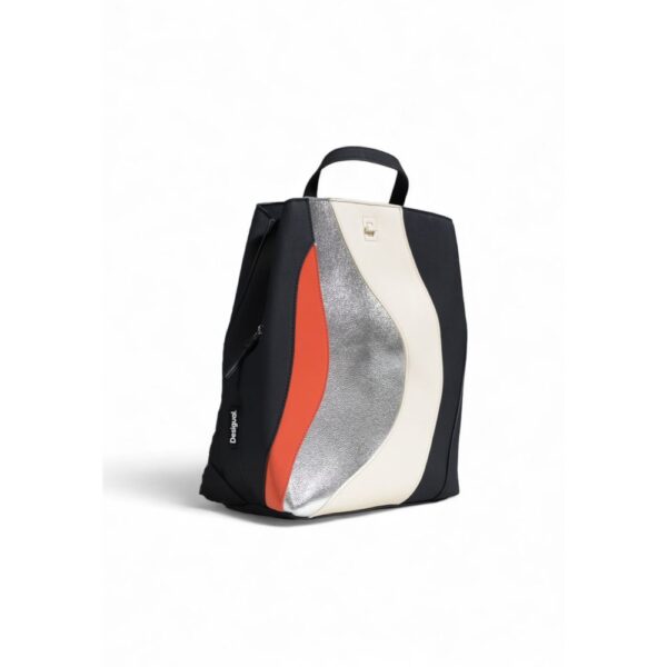 Desigual Silver Polyethylene Backpack – Image 2