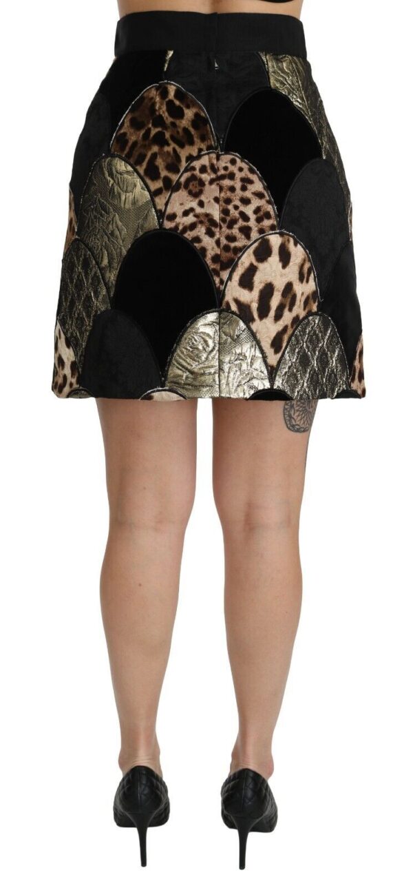 Dolce & Gabbana High-Waisted Leopard Print Skirt – Image 4