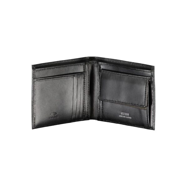 Guess Jeans Chic Black Leather Dual-Compartment Wallet – Image 2