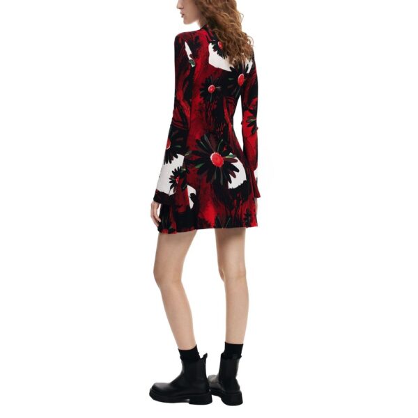 Desigual Red Viscose Dress – Image 4