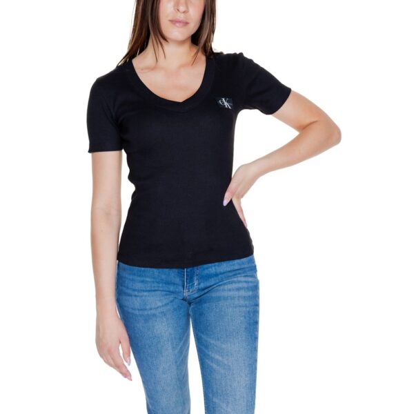 Calvin Klein Jeans Black Cotton Rigenerato Tops & T-Shirt – Image 4