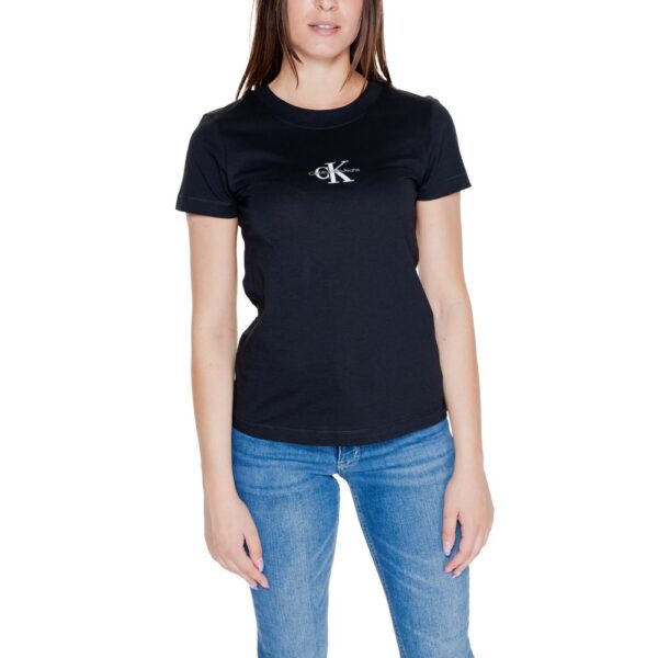 Calvin Klein Jeans Black Cotton Rigenerato Tops & T-Shirt – Image 4