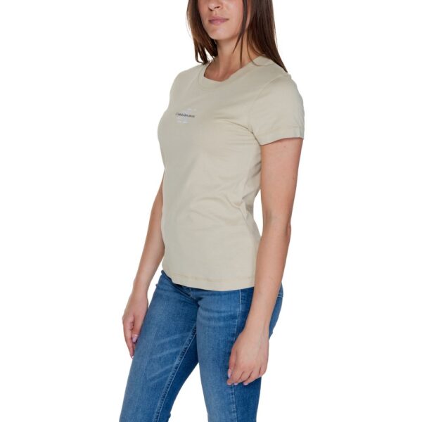 Calvin Klein Jeans Beige Cotton Rigenerato Tops & T-Shirt – Image 3