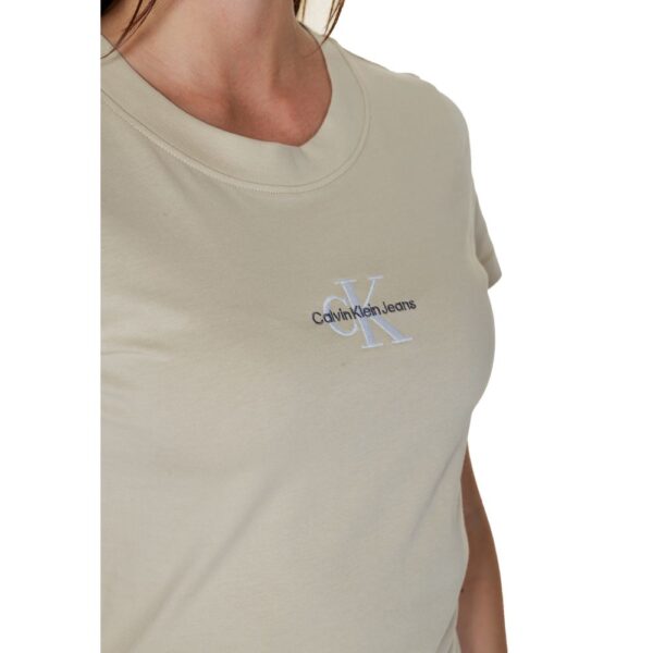 Calvin Klein Jeans Beige Cotton Rigenerato Tops & T-Shirt – Image 5