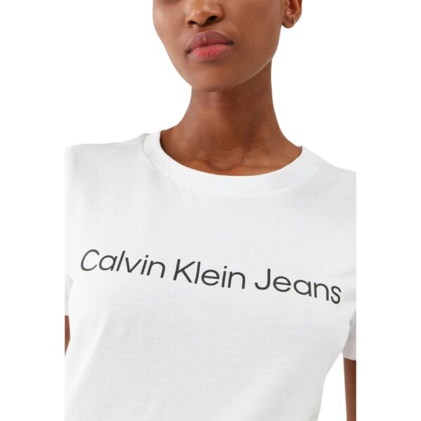 Calvin Klein Jeans White Cotton Tops & T-Shirt – Image 4