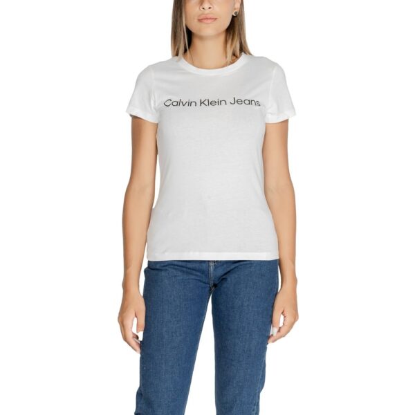 Calvin Klein Jeans White Cotton Tops & T-Shirt – Image 5